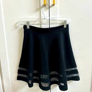 Black A-line skirt
